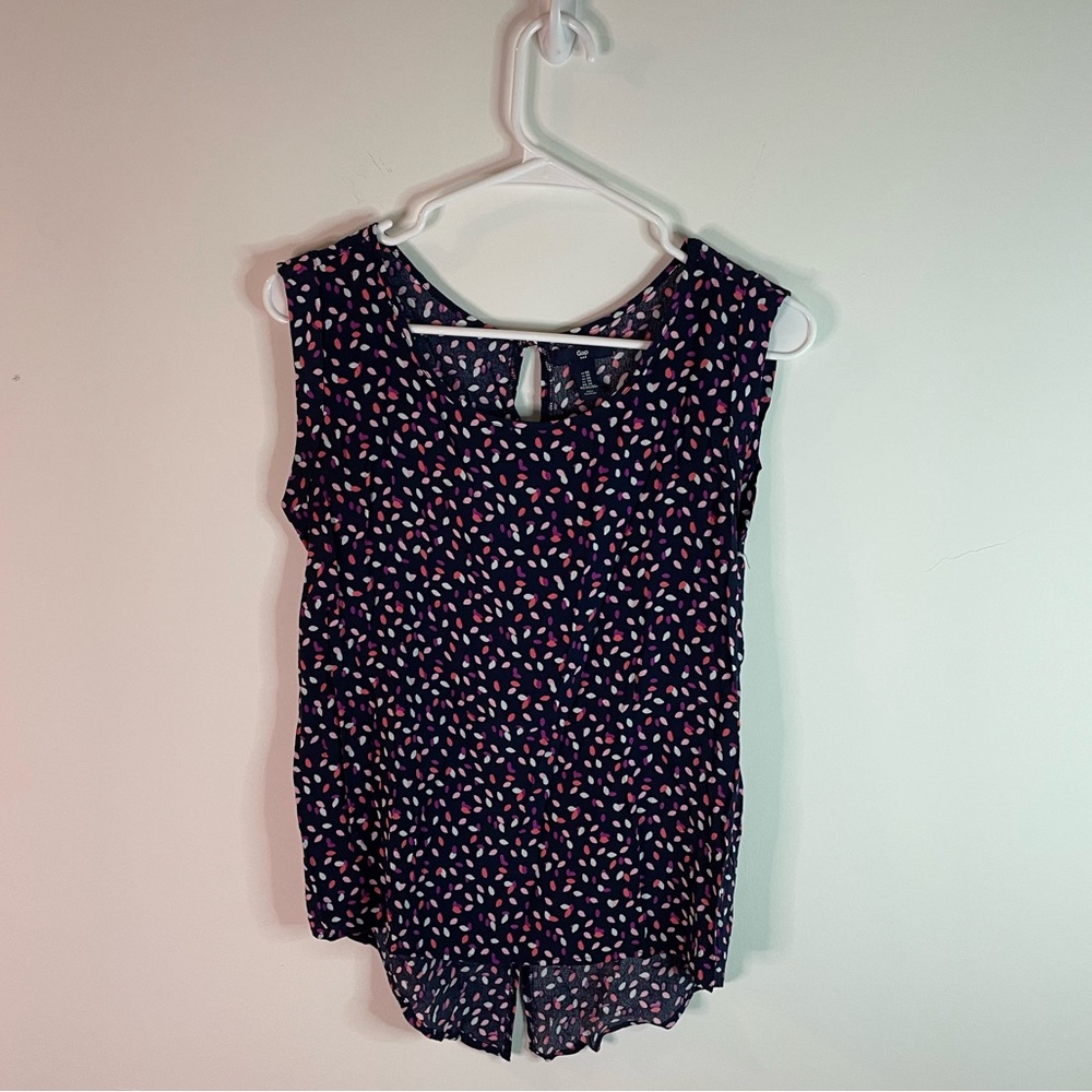 Gap Poppy Print Blouse Size XS